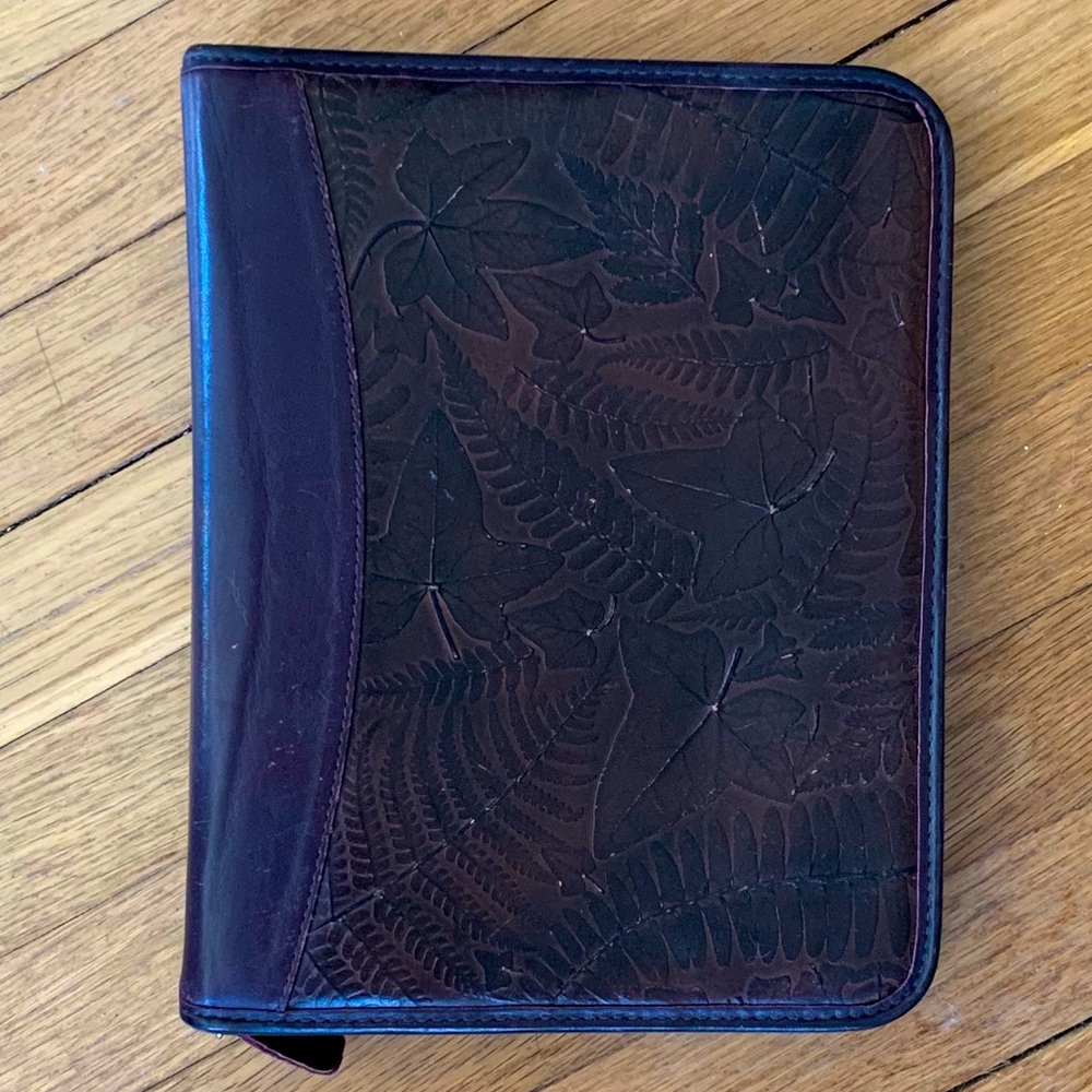 Franklin Covey binder, beautiful leather case